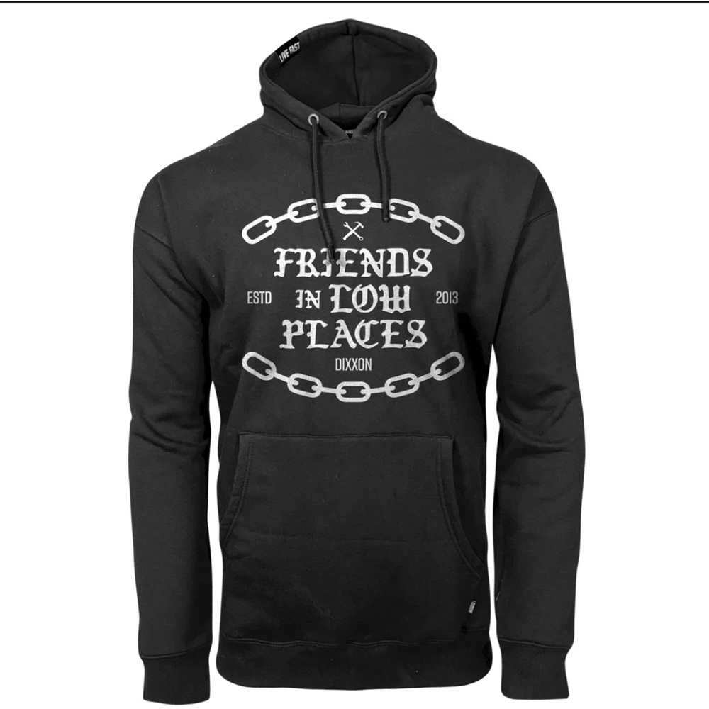 DIXXON Black Hoodie with Chain Graphic Large NWT